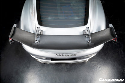 Alerón de fibra de carbono seco estilo Porsche 718 981 Cayman Boxster GT4RS (2012-2025)