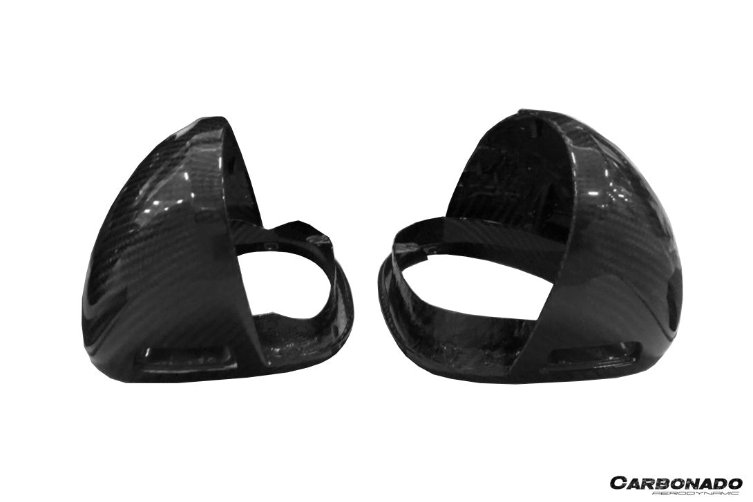 Reemplazo de carcasa de espejo de fibra de carbono para autoclave Porsche Macan 95B Carbonado 2014-2024 | Compatible con T, S, GTS, Turbo, Turbo S y Turbo LHD (con orificios BSA)