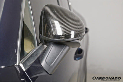 Reemplazo de carcasa de espejo de fibra de carbono seco para Porsche Macan 95B Carbonado 2014-2024 | Compatible con T, S, GTS, Turbo, Turbo S, 4 Electric, Turbo (sin orificios BSA)