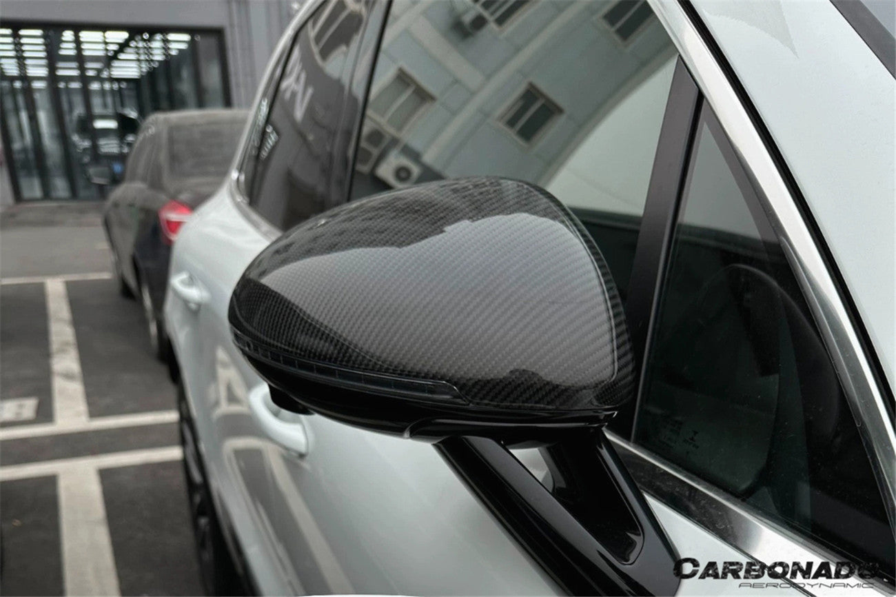 DarwinPRO 2014-2024 Porsche Macan 95B Autoclave Carbon Fiber Mirror Housing Replacement | Fits T, S, GTS, Turbo, Turbo S, Turbo LHD (With BSA Holes)