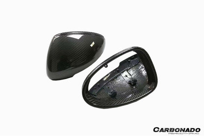 Reemplazo de carcasa de espejo de fibra de carbono seco para Porsche Macan 95B Carbonado 2014-2024 | Compatible con T, S, GTS, Turbo, Turbo S, 4 Electric, Turbo (sin orificios BSA)