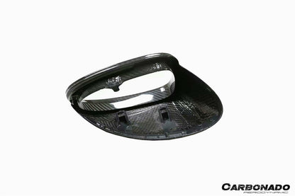 Reemplazo de carcasa de espejo de fibra de carbono seco para Porsche Macan 95B Carbonado 2014-2024 | Compatible con T, S, GTS, Turbo, Turbo S, 4 Electric, Turbo (sin orificios BSA)