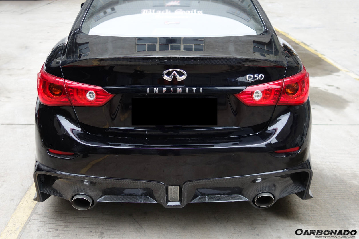 Alerón de maletero de fibra de carbono estilo DP para Infiniti Q50 Sedán 2014-2024