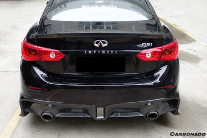 Alerón de maletero de fibra de carbono estilo DP para Infiniti Q50 Sedán 2014-2024