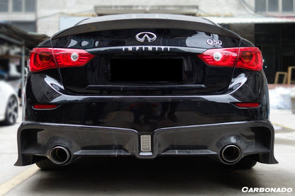 Alerón de maletero de fibra de carbono estilo DP para Infiniti Q50 Sedán 2014-2024