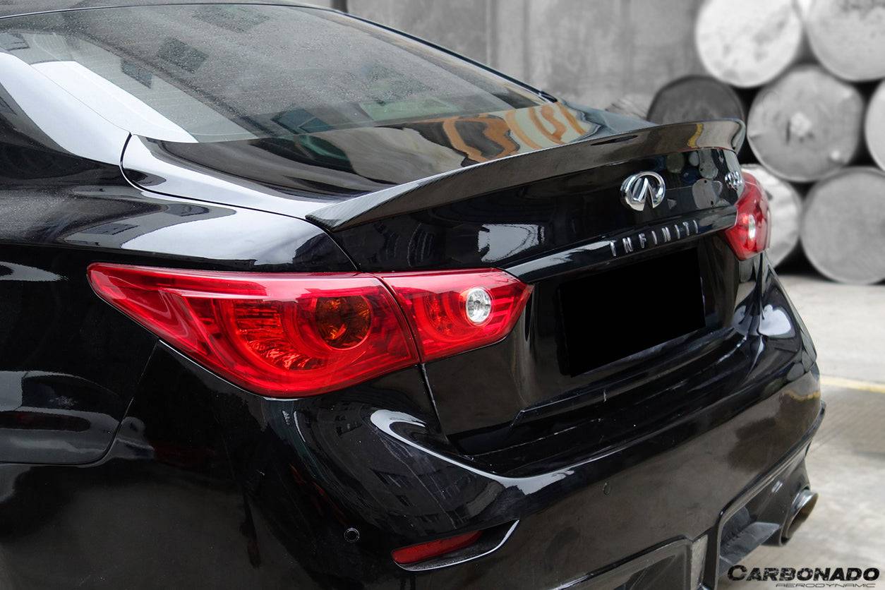 Alerón de maletero de fibra de carbono estilo DP para Infiniti Q50 Sedán 2014-2024