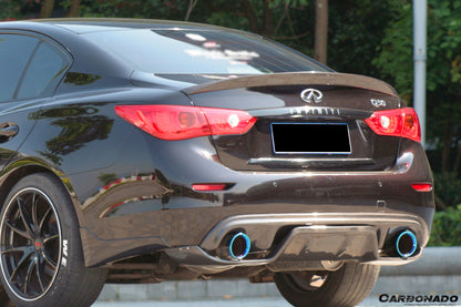 Alerón de maletero de fibra de carbono estilo DP para Infiniti Q50 Sedán 2014-2024