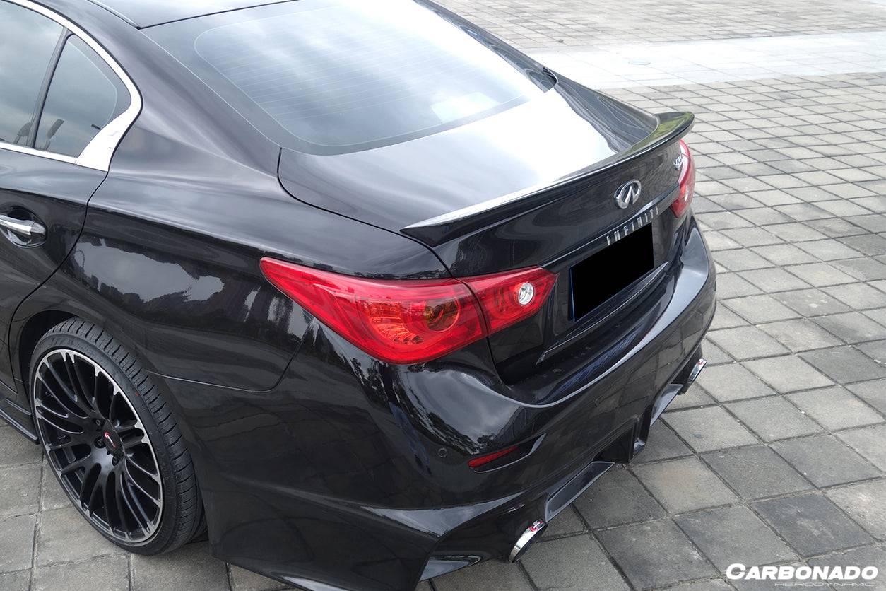 Alerón de maletero de fibra de carbono estilo SN para Infiniti Q50 Sedán 2014-2024