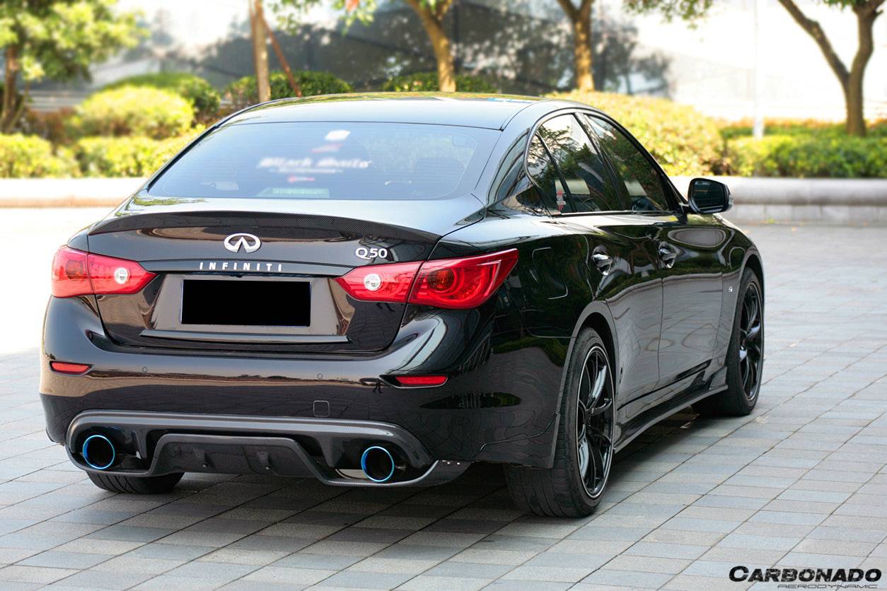 Alerón de maletero de fibra de carbono estilo DP para Infiniti Q50 Sedán 2014-2024