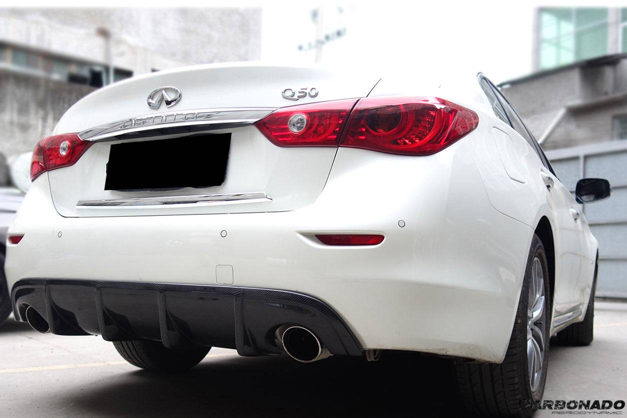 Carbonado 2014-2017 Infiniti Q50 Sedan SN Style Rear Lip