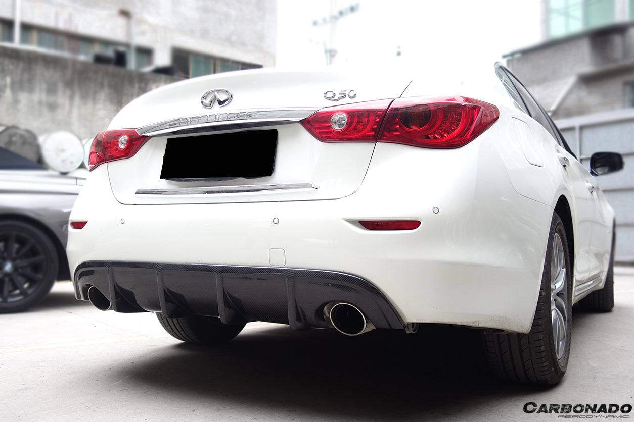 Carbonado 2014-2017 Infiniti Q50 Sedan SN Style Rear Lip