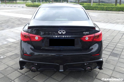 Alerón de maletero de fibra de carbono estilo SN para Infiniti Q50 Sedán 2014-2024