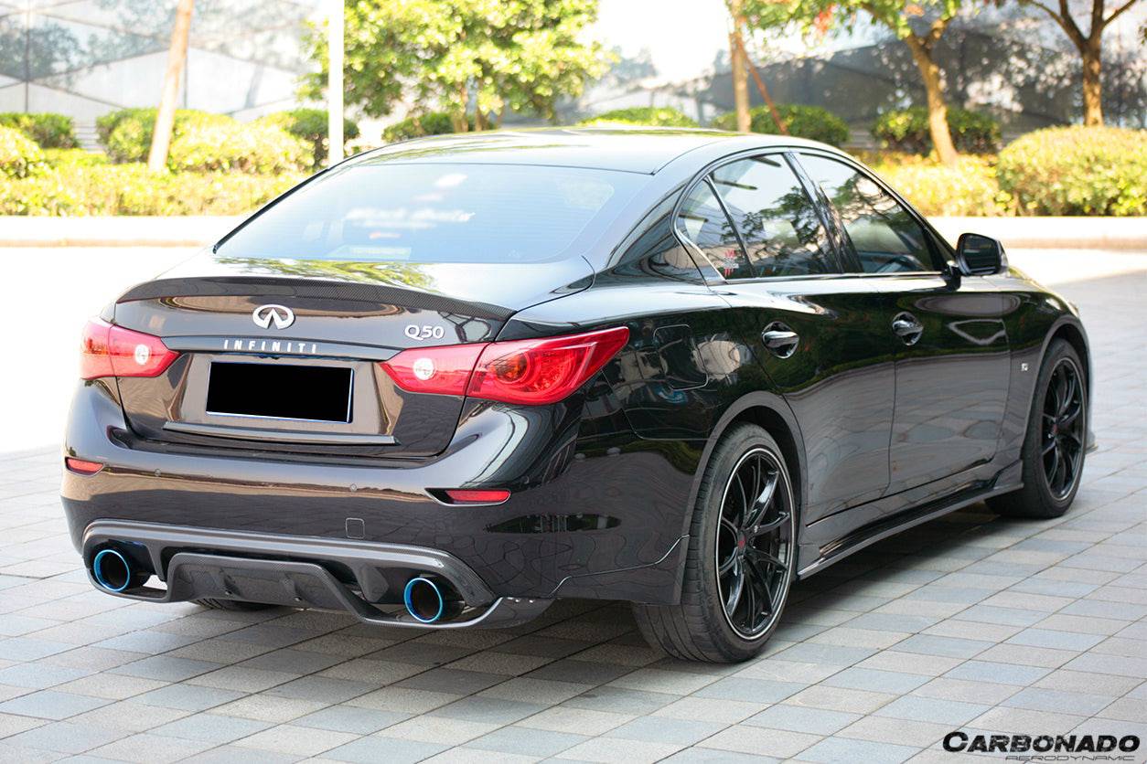 Alerón de maletero de fibra de carbono estilo DP para Infiniti Q50 Sedán 2014-2024