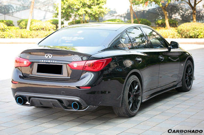 Alerón de maletero de fibra de carbono estilo DP para Infiniti Q50 Sedán 2014-2024