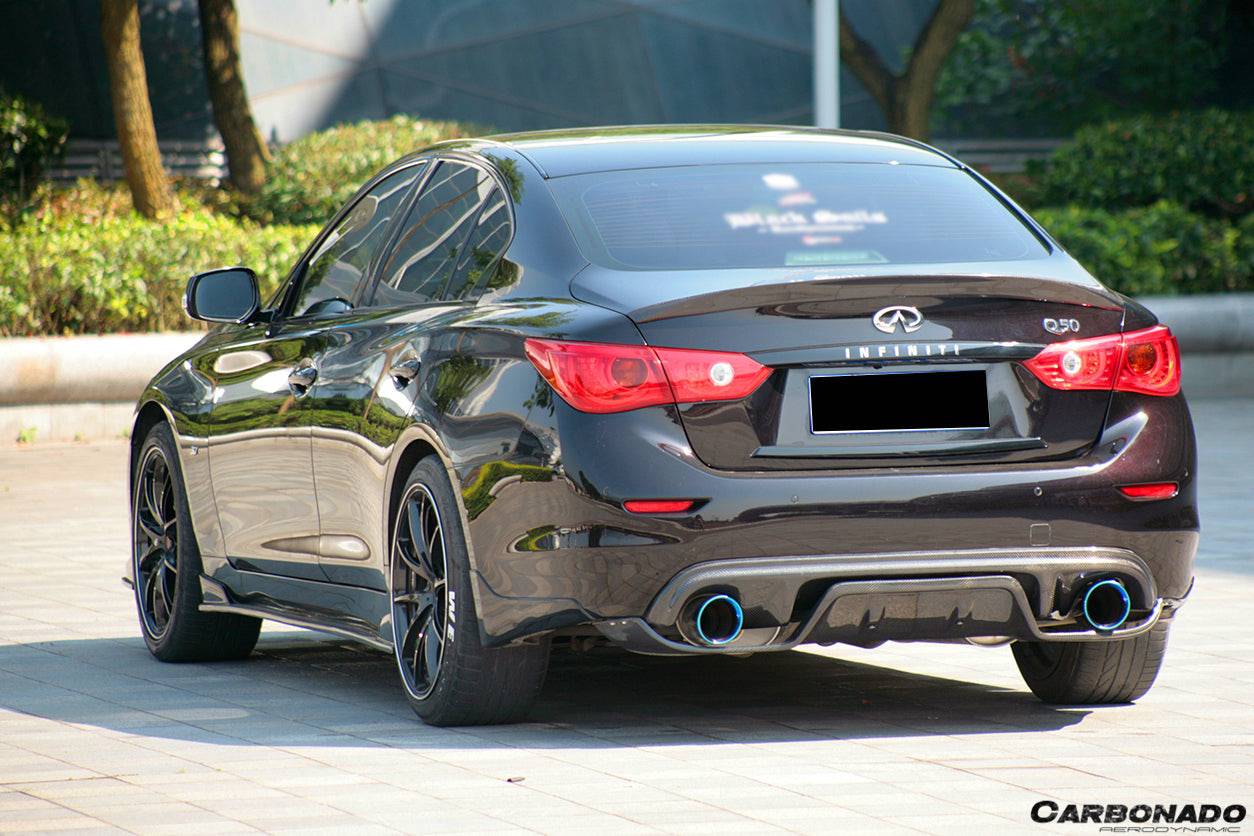 Alerón de maletero de fibra de carbono estilo DP para Infiniti Q50 Sedán 2014-2024
