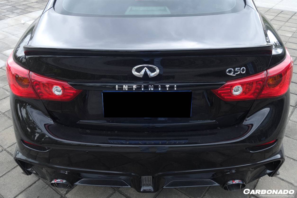 Alerón de maletero de fibra de carbono estilo SN para Infiniti Q50 Sedán 2014-2024