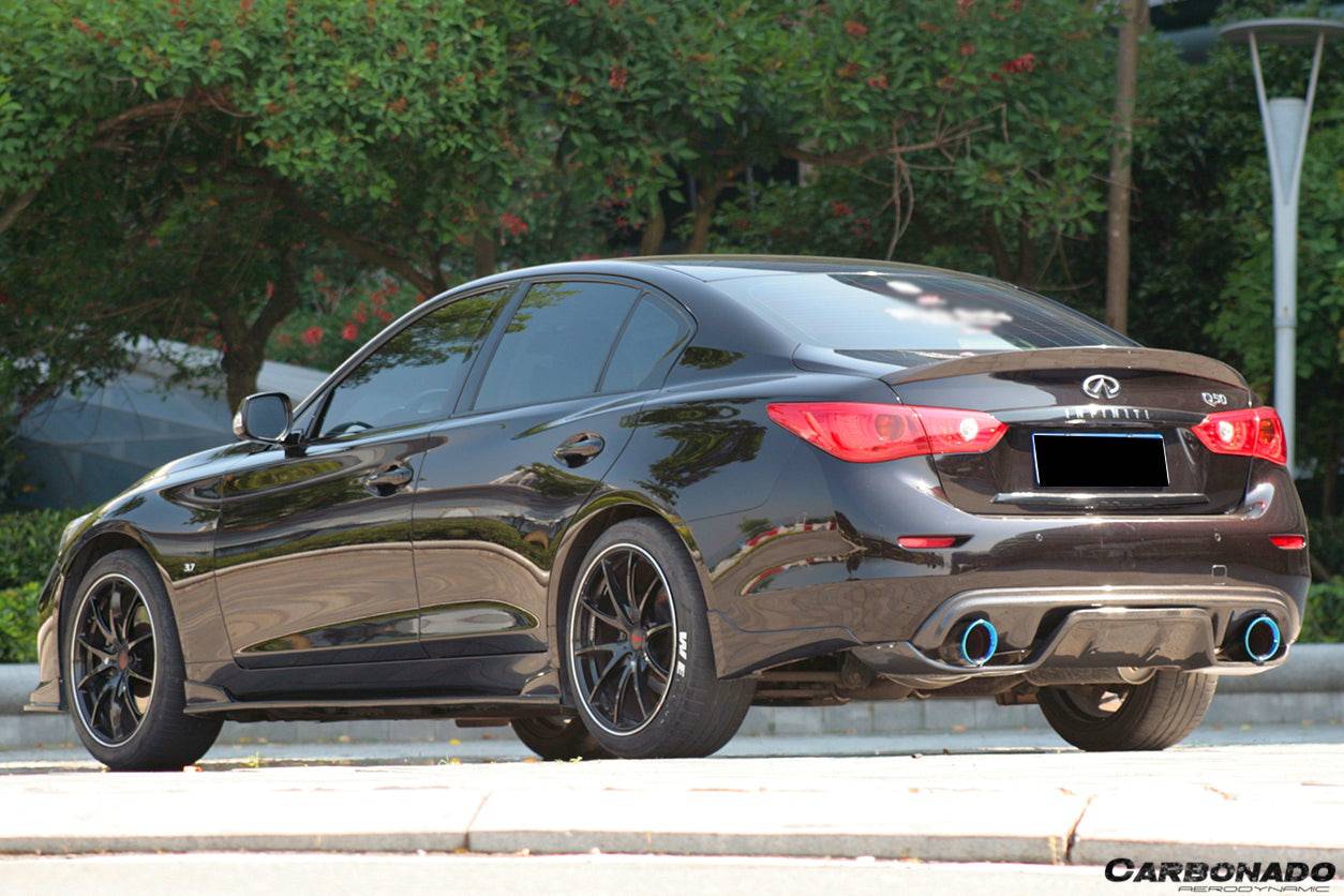 Alerón de maletero de fibra de carbono estilo DP para Infiniti Q50 Sedán 2014-2024