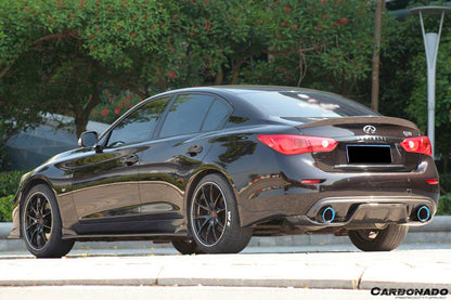 Alerón de maletero de fibra de carbono estilo DP para Infiniti Q50 Sedán 2014-2024