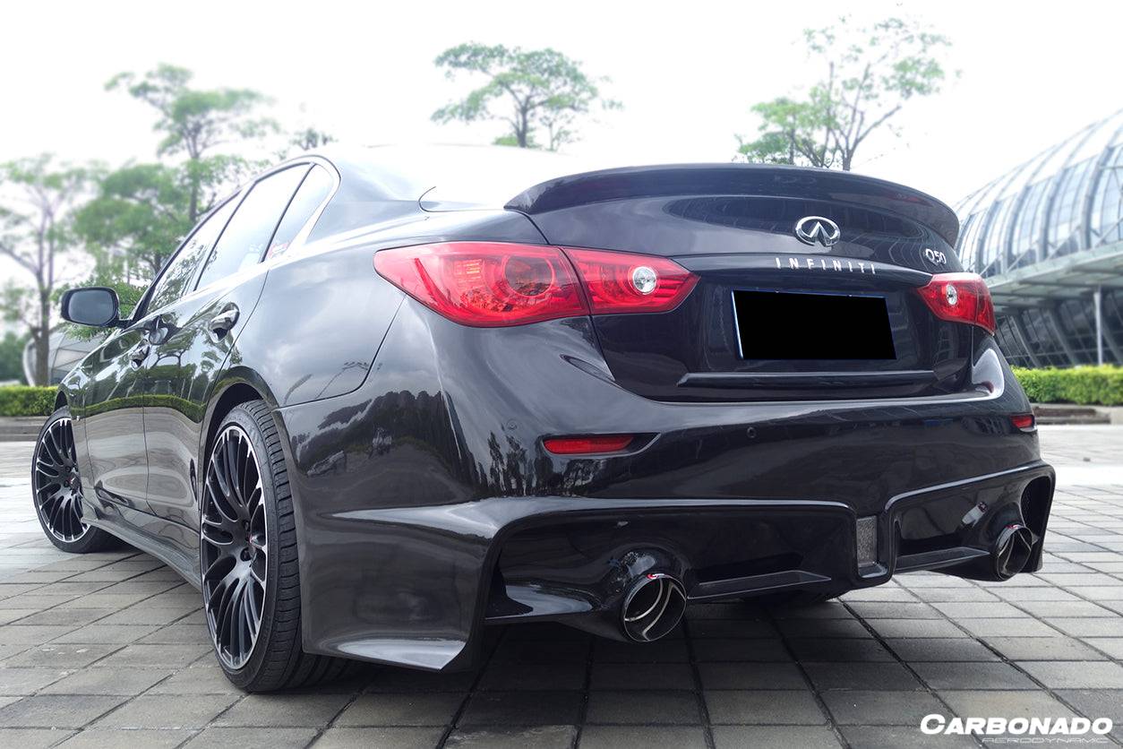 Alerón de maletero de fibra de carbono estilo SN para Infiniti Q50 Sedán 2014-2024