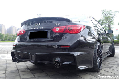 Alerón de maletero de fibra de carbono estilo SN para Infiniti Q50 Sedán 2014-2024