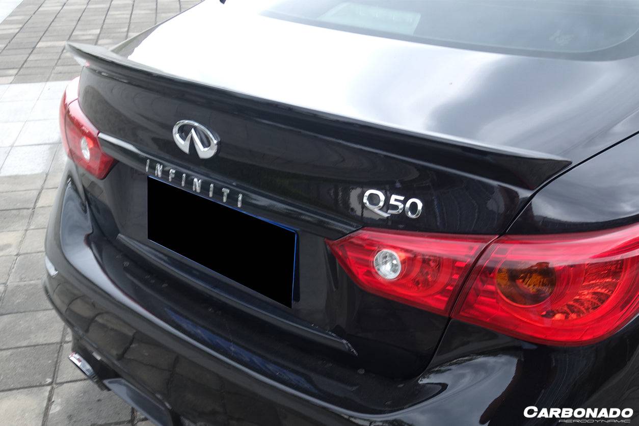 Alerón de maletero de fibra de carbono estilo SN para Infiniti Q50 Sedán 2014-2024