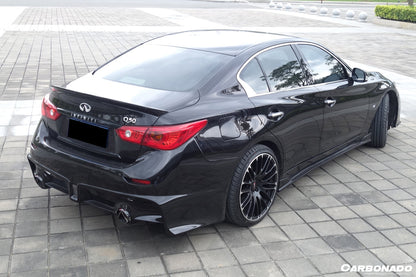 Alerón de maletero de fibra de carbono estilo SN para Infiniti Q50 Sedán 2014-2024