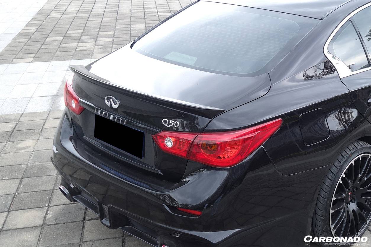 Alerón de maletero de fibra de carbono estilo SN para Infiniti Q50 Sedán 2014-2024