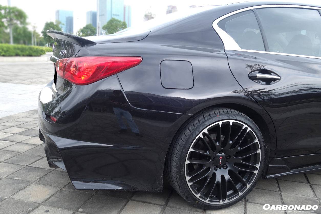 Alerón de maletero de fibra de carbono estilo SN para Infiniti Q50 Sedán 2014-2024