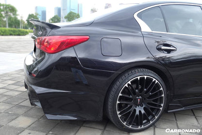 Alerón de maletero de fibra de carbono estilo SN para Infiniti Q50 Sedán 2014-2024