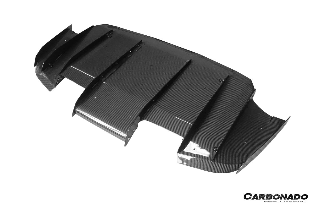 Carbonado 2014-2020 BMW M3 F80 M4 F82 VA Style Carbon Fiber Rear Diffuser and  Lip