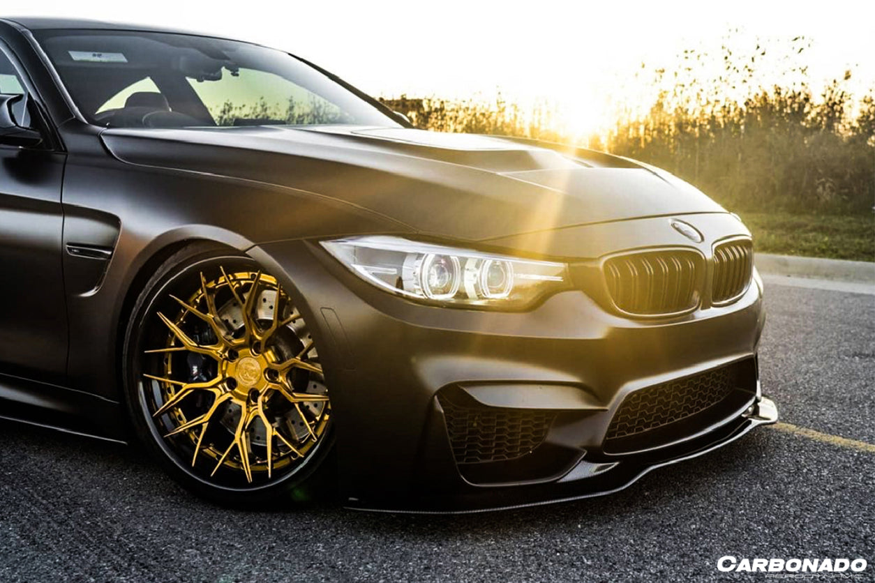 Borde delantero de fibra de carbono estilo SM para BMW M3 F80 M4 F82 (2014-2020)