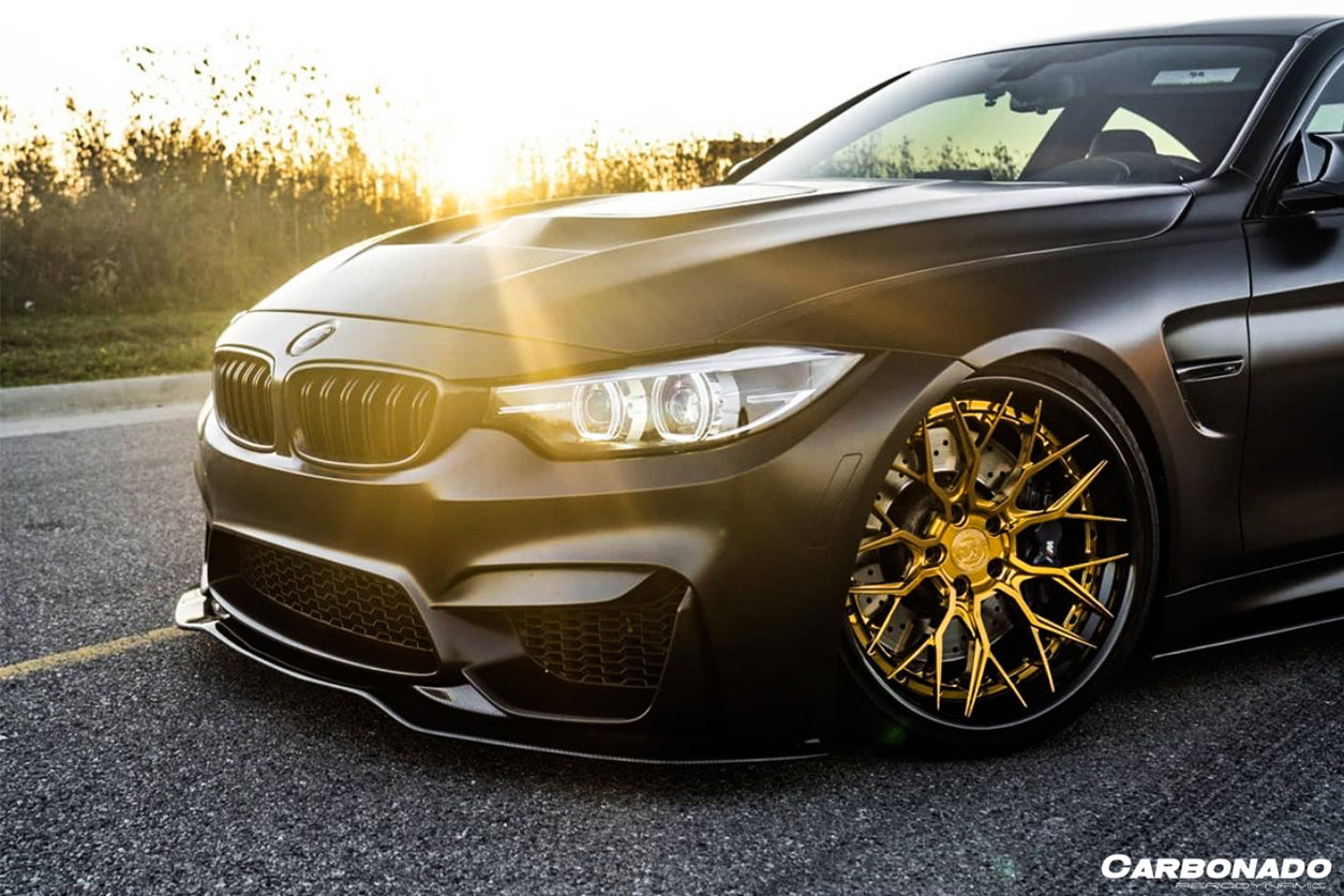 Borde delantero de fibra de carbono estilo SM para BMW M3 F80 M4 F82 (2014-2020)