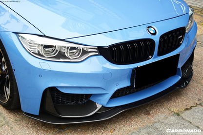 Borde delantero de fibra de carbono estilo SM para BMW M3 F80 M4 F82 (2014-2020)