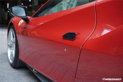 Manija de puerta de fibra de carbono estilo Ferrari 488 GTB y Spider MSY Carbonado 2015-2019