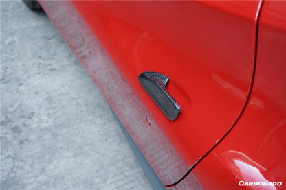 Manija de puerta de fibra de carbono estilo Ferrari 488 GTB y Spider MSY Carbonado 2015-2019