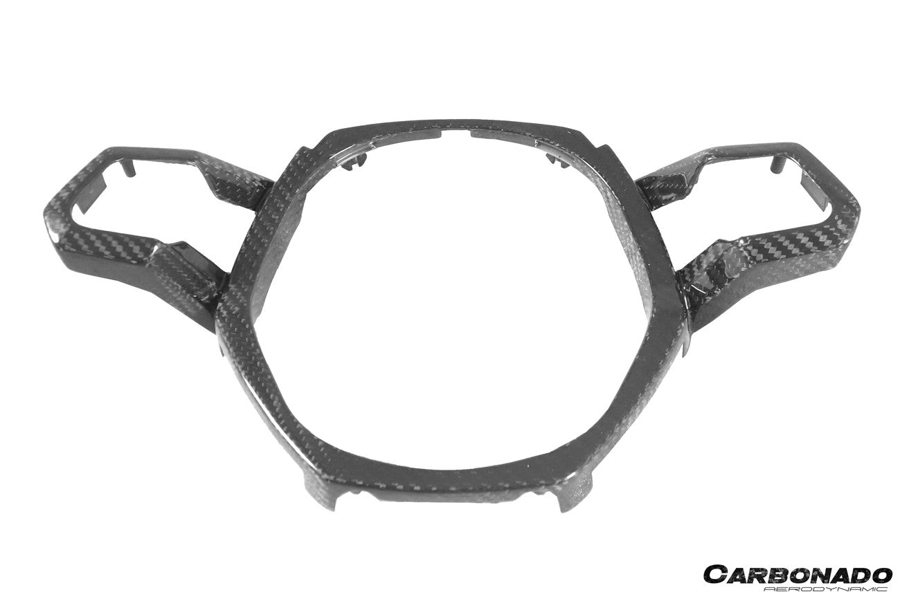 Moldura central del volante de fibra de carbono estilo autoclave para Lamborghini Huracan LP610 LP580 EVO (OEM) Carbonado 2015-2019