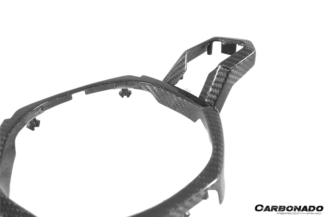 Moldura central del volante de fibra de carbono estilo autoclave para Lamborghini Huracan LP610 LP580 EVO (OEM) Carbonado 2015-2019