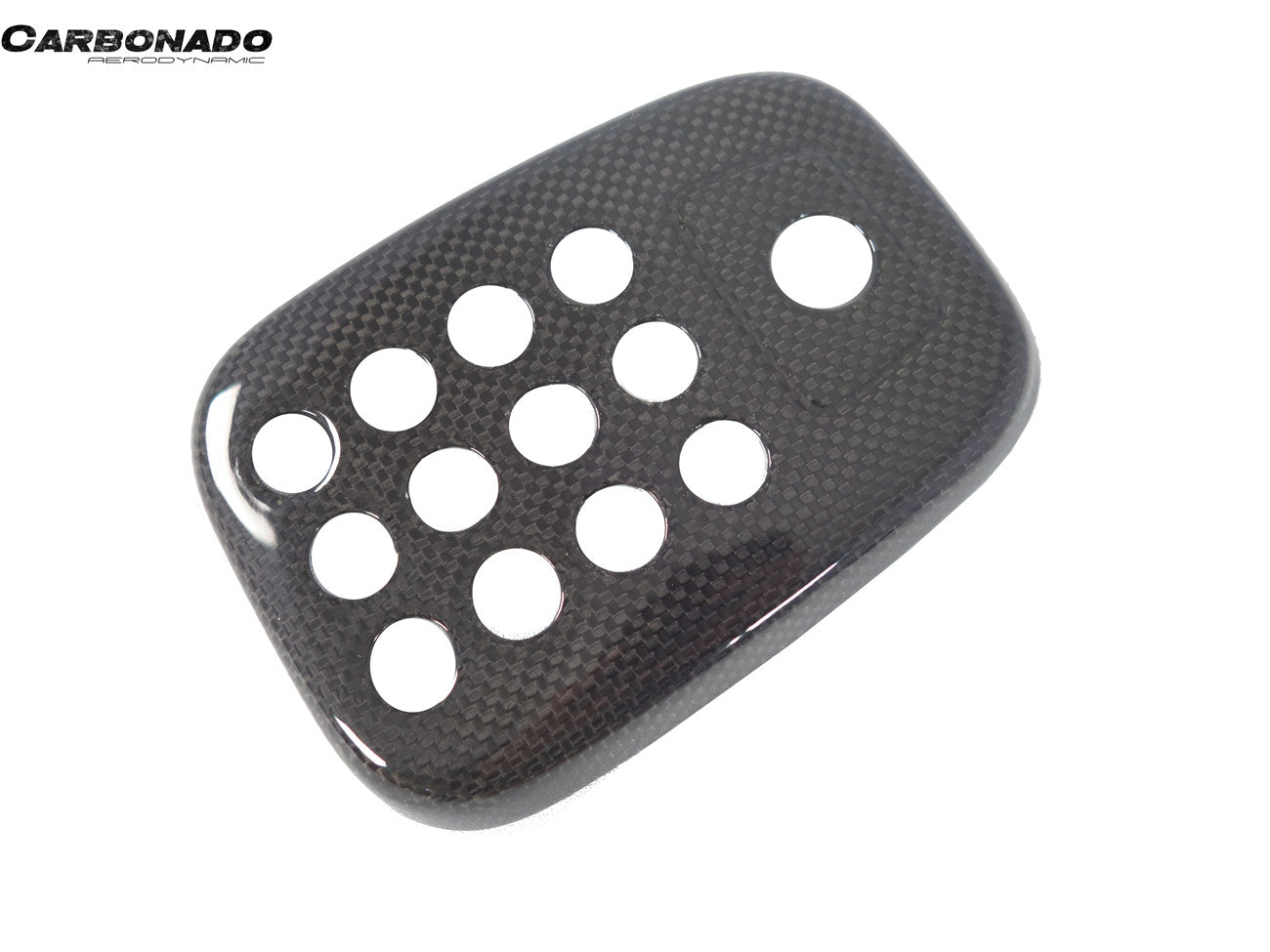 Carbonado 2015-2020 Ferrari 488 GTB Spider Dry Carbon Fiber Rear Black Light Cover With Camera Hole