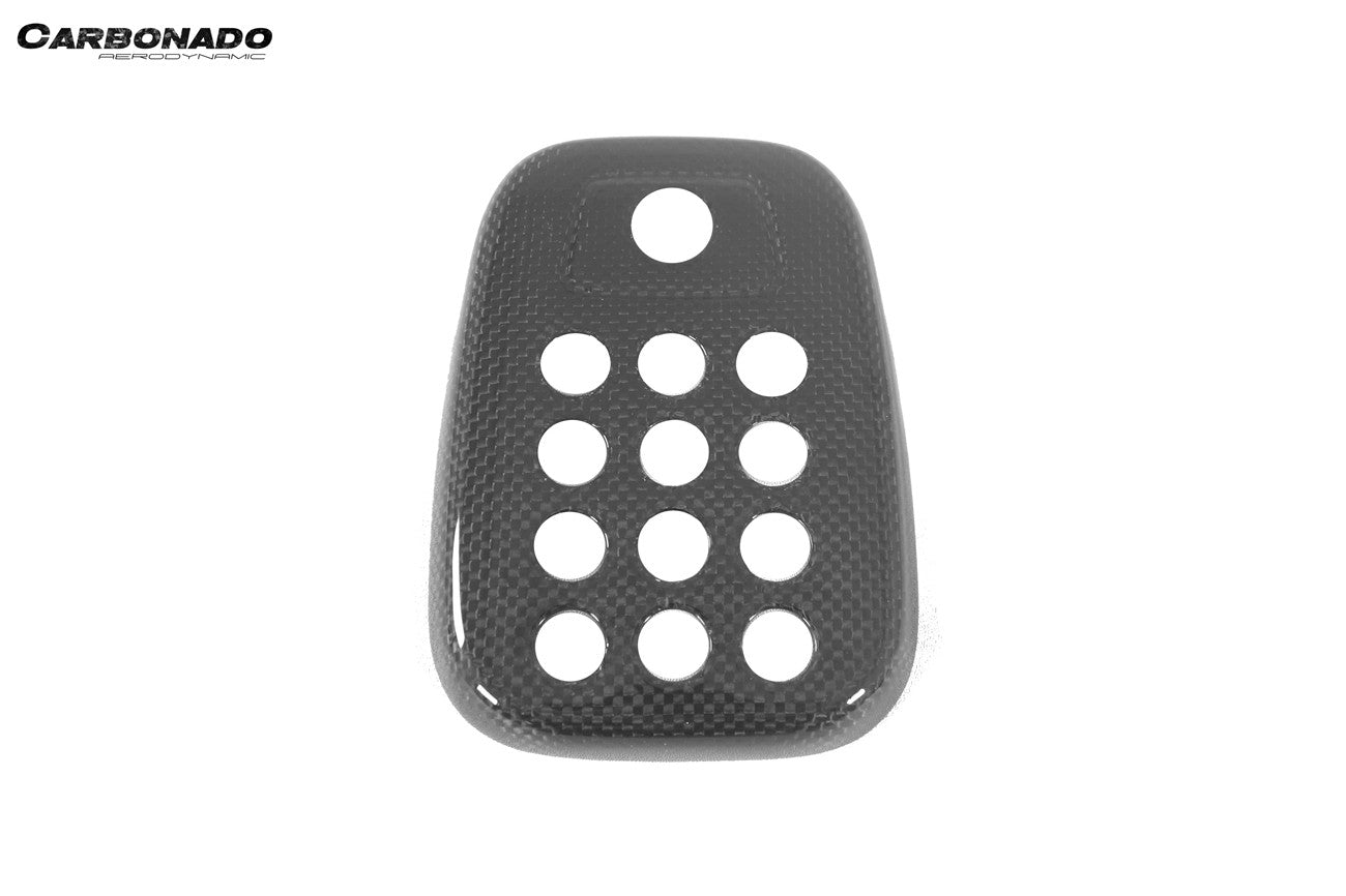 Carbonado 2015-2020 Ferrari 488 GTB Spider Dry Carbon Fiber Rear Black Light Cover With Camera Hole