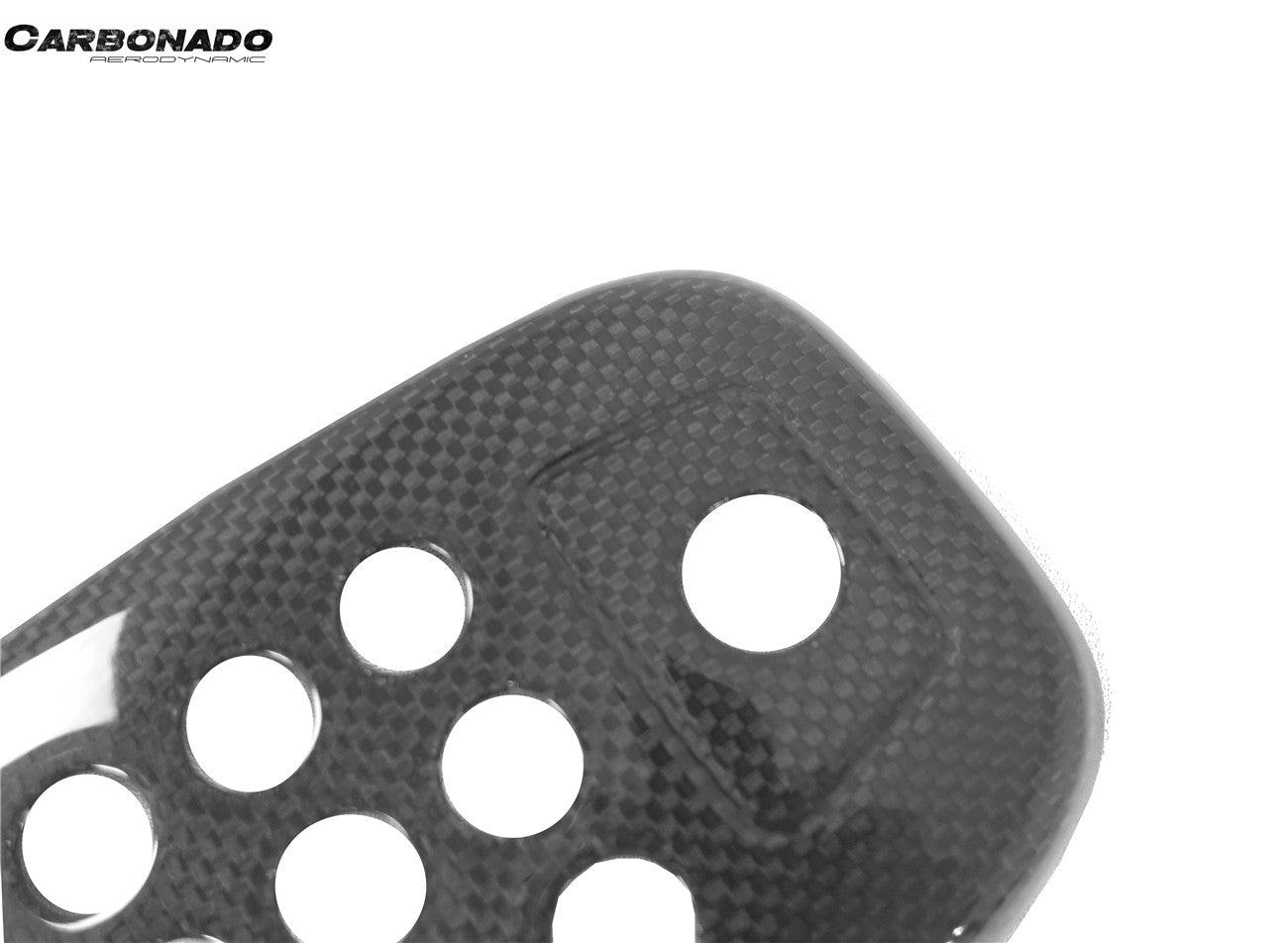 Carbonado 2015-2020 Ferrari 488 GTB Spider Dry Carbon Fiber Rear Black Light Cover With Camera Hole