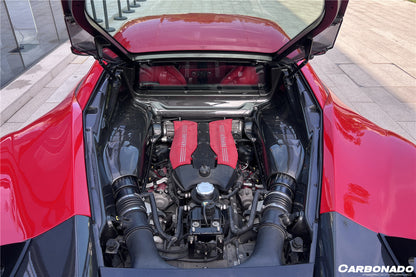 Carbonado 2015-2023 Ferrari 488 GTB 488 PISTA F8 Dry Carbon Fiber Inner Underscreen panel Replacemnt