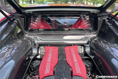 Carbonado 2015-2023 Ferrari 488 GTB Pista  F8 Dry Carbon Fiber Engine Bay Panels With Heat Protection