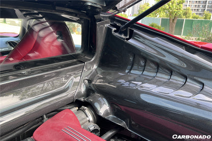 Carbonado 2015-2023 Ferrari 488 GTB 488 PISTA F8 Dry Carbon Fiber Inner Underscreen panel Replacemnt