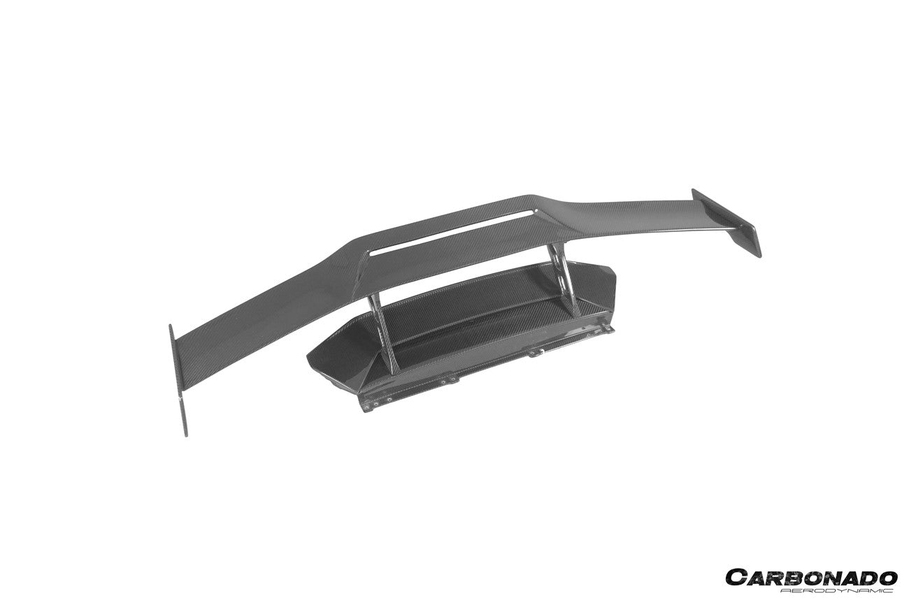 Carbonado 2015-2025 Lamborghini Huracan LP610  LP580  EVO  Tecnica OD Style Carbon Fiber Trunk Spoiler Wing with Base