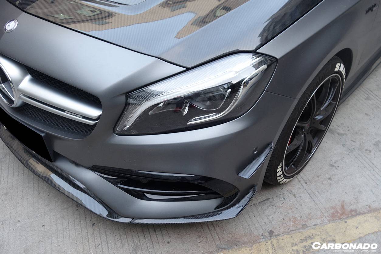 Carbonado 2016-2018  Mercedes Benz W176 A45 AMG BKSS Style Carbon Fiber Front Lip