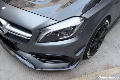 Carbonado 2016-2018  Mercedes Benz W176 A45 AMG BKSS Style Carbon Fiber Front Lip