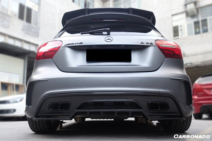 Carbonado 2016-2018 Mercedes Benz W176 A45 AMG RZS Style Carbon Fiber Rear Lip