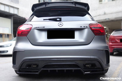 Carbonado 2016-2018  Mercedes Benz  W176 A45 AMG BKSS Style Carbon Fiber Rear Bumper Canards