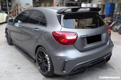 Carbonado 2016-2018  Mercedes Benz  W176 A45 AMG BKSS Style Carbon Fiber Rear Bumper Canards
