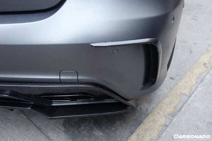 Carbonado 2016-2018  Mercedes Benz  W176 A45 AMG BKSS Style Carbon Fiber Rear Bumper Canards